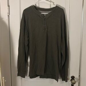 VINTAGE LANDS END THERMAL HENLEY